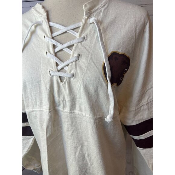 Spirit Jersey Hershey Bears Small AHL Hockey Sweatshirt USA Lace Up Chocolate - Picture 8 of 11